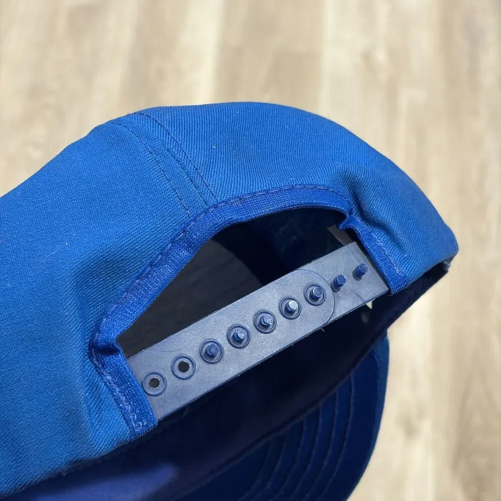 RARE Vintage 80s Goodyear Blimp Trucker Hat Snapback Blue #1 In Tires One Size